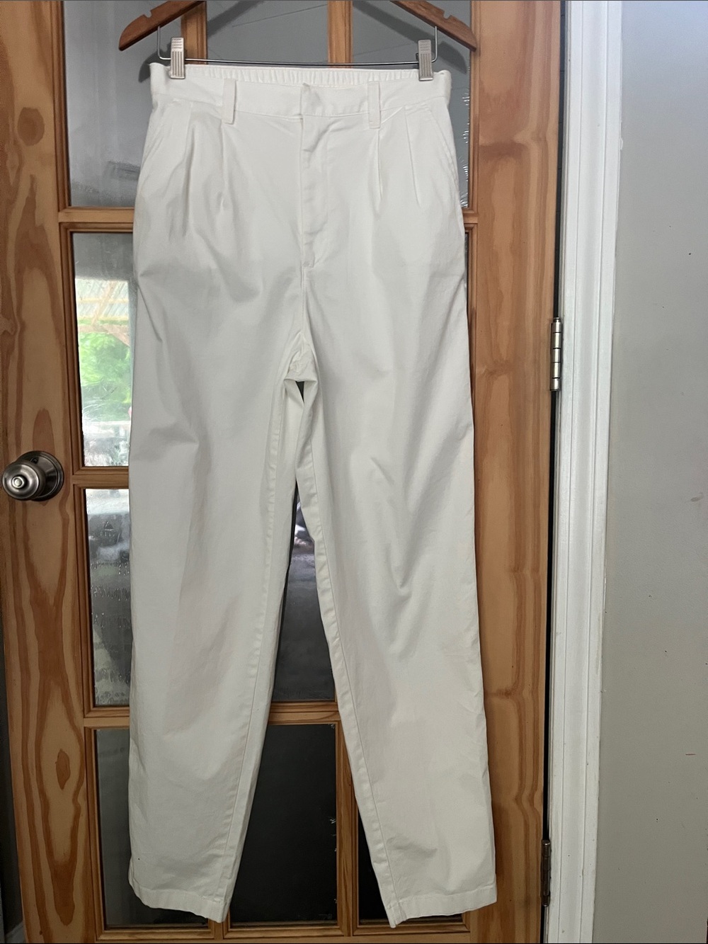 GAP High Rise Pleated mom tapered cotton vintage EUC pants Sz 6 tall